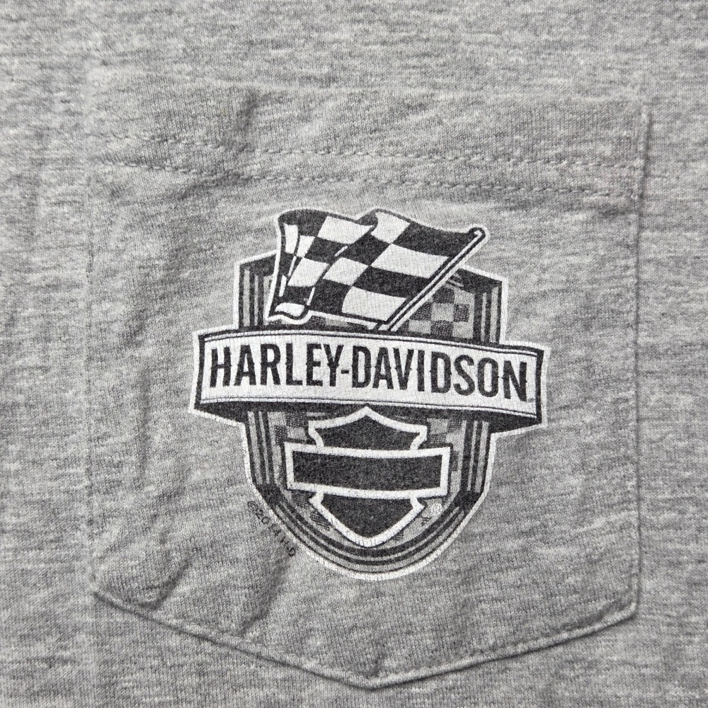 Harley-Davidson Smoky Mountain Tennessee Pocket T-Shirt Mens 2XL Gray Hanes